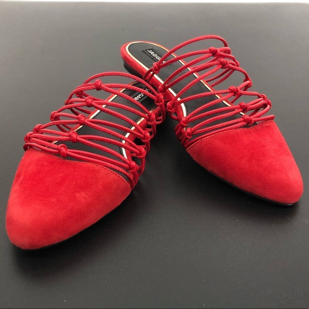 Jaggar Series Knotted Slide in Coral Flat Sandals - Picture 2 of 13